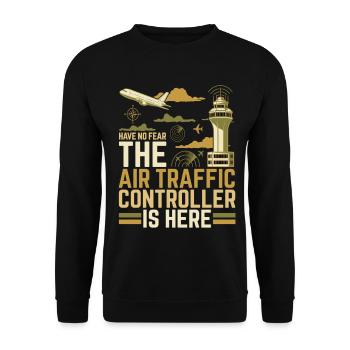 Contrôleur aérien qui dit contrôleur aérien - Sweat-shirt Unisexe - noir - Devant - Alina (178cm) & Michal (187cm)