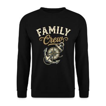 Famille Équipage Ancre Famille Compas - Sweat-shirt Unisexe - noir - Devant - Alina (178cm) & Michal (187cm)