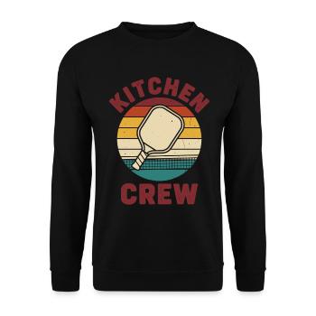Pickleball : Joueur drôle de Kitchen Crew Love - Sweat-shirt Unisexe - noir - Devant - Alina (178cm) & Michal (187cm)