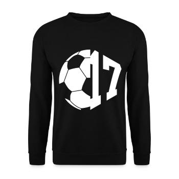 NO. 17 FOOTBALLER NUMBER 17 FOOTBALL 17TH BIRTHDAY - Unisex Sweatshirt - black - Front - Alina (178cm) & Michal (187cm)
