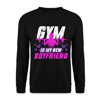 Biceps Bicep Training Gym Is My New Boyfriend - Unisex Sweatshirt - black - Front - Alina (178cm) & Michal (187cm)