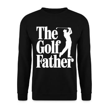 The Golf Father T-Shirt Funny Golf Dad Father's Day - Unisex Sweatshirt - black - Front - Alina (178cm) & Michal (187cm)