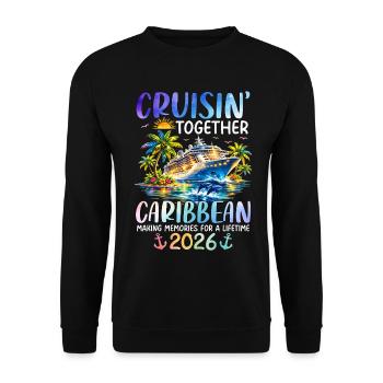 Cruisin Together Caribbean 2027 - Unisex Sweatshirt - black - Front - Alina (178cm) & Michal (187cm)