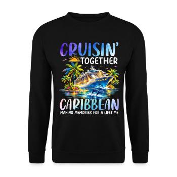 Cruisin Together Caribbean - Unisex Sweatshirt - black - Front - Alina (178cm) & Michal (187cm)