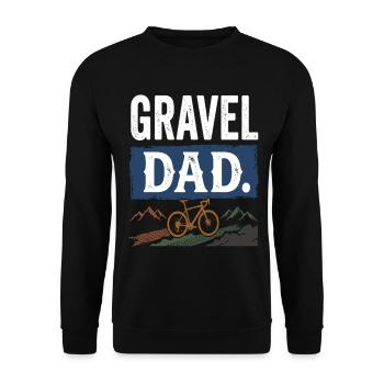 Vélo de Papa Gravel Aventure à vélo de Papa - Sweat-shirt Unisexe - noir - Devant - Alina (178cm) & Michal (187cm)
