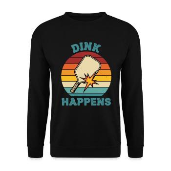 Joueur drôle de pickleball Dink Happen Love - Sweat-shirt Unisexe - noir - Devant - Alina (178cm) & Michal (187cm)