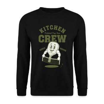 Pickleball Kitchen Crew Funny Player Love - Unisex Sweatshirt - black - Front - Alina (178cm) & Michal (187cm)