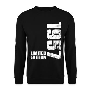Cadeau d'anniversaire 69 ans 1957 Homme Femme - Sweat-shirt Unisexe - noir - Devant - Alina (178cm) & Michal (187cm)