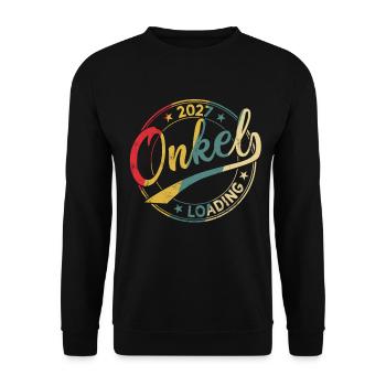 Onkel 2027 Loading Werdender Onkel 2027 - Unisex Pullover - Schwarz - Vorne - Alina (178cm) & Michal (187cm)