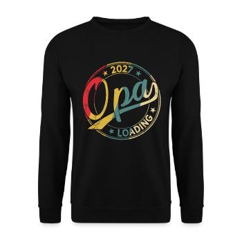 Opa 2027 Loading Werdender Opa 2027 - Unisex Pullover - Schwarz - Vorne - Alina (178cm) & Michal (187cm)