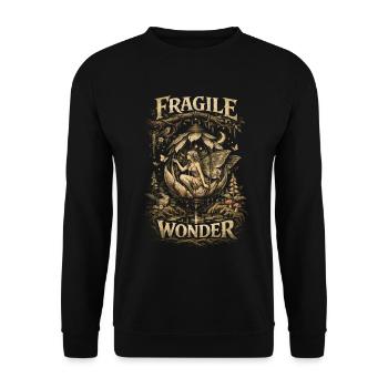 Fairycore Fairy Gothic Fragile Wonder - Unisex Sweatshirt - black - Front - Alina (178cm) & Michal (187cm)