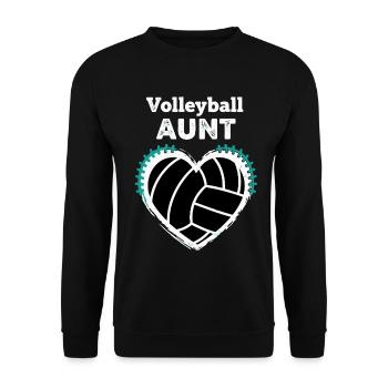 Volleyball Aunt - Unisex Sweatshirt - black - Front - Alina (178cm) & Michal (187cm)