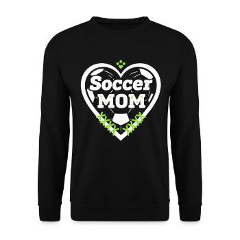 Soccer Mom Heart Soccer - Unisex Sweatshirt - black - Front - Alina (178cm) & Michal (187cm)
