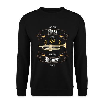 Trumpet Quote Highest Notes - Unisex Sweatshirt - black - Front - Alina (178cm) & Michal (187cm)