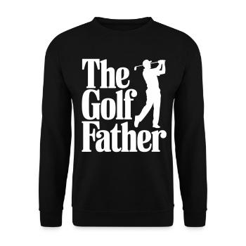 The Golf Father Shirt - Gift for Golfer Dad - Unisex Sweatshirt - black - Front - Alina (178cm) & Michal (187cm)