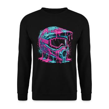Motocross, Motocrossfahrer, Dirt Bike, Dirt Biker - Unisex Pullover - Schwarz - Vorne - Alina (178cm) & Michal (187cm)