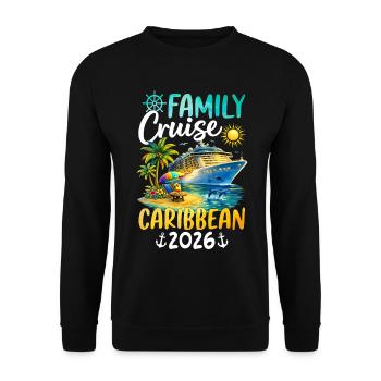 Family Cruise Caribbean 2026 - Unisex Sweatshirt - black - Front - Alina (178cm) & Michal (187cm)