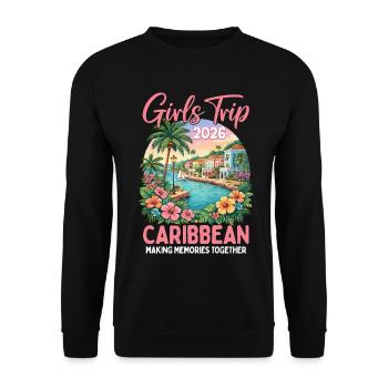 Girls Trip Caribbean 2026 - Unisex Sweatshirt - black - Front - Alina (178cm) & Michal (187cm)