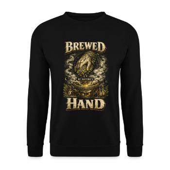 Pharmacist Herb Collector Brewed By Natures Hand - Unisex Sweatshirt - black - Front - Alina (178cm) & Michal (187cm)