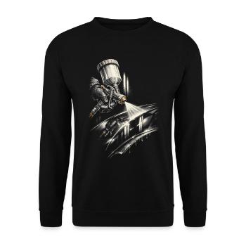 Vehicle Painter Car Painter Painter - Unisex Sweatshirt - black - Front - Alina (178cm) & Michal (187cm)