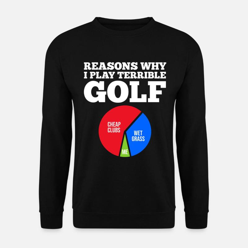 Reasons Why Golf Lover Golfer - Unisex Sweatshirt - black