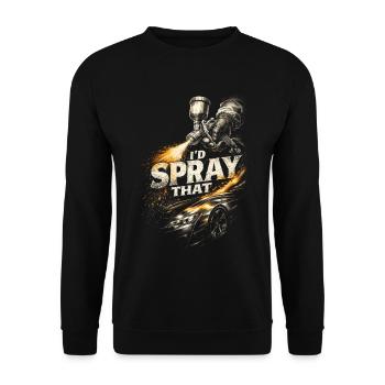 Vehicle Painter Car Painter I'd Spray That - Unisex Sweatshirt - black - Front - Alina (178cm) & Michal (187cm)