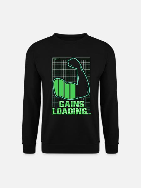 Biceps Biceps Training Gym Gains Loading - Unisex Sweatshirt - black