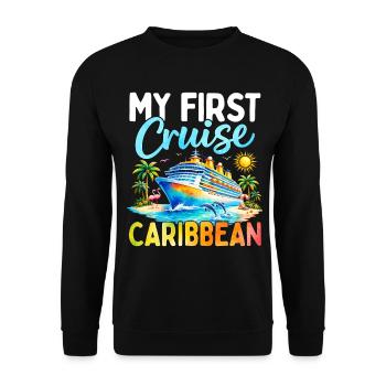 My First Cruise Caribbean - Unisex Sweatshirt - black - Front - Alina (178cm) & Michal (187cm)