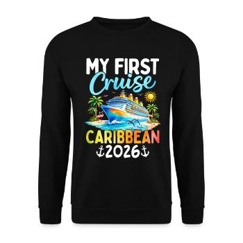 My First Cruise Caribbean 2026 - Unisex Sweatshirt - black - Front - Alina (178cm) & Michal (187cm)