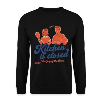 Pickleball Joueur drôle La cuisine est fermée Amour - Sweat-shirt Unisexe - noir - Devant - Alina (178cm) & Michal (187cm)