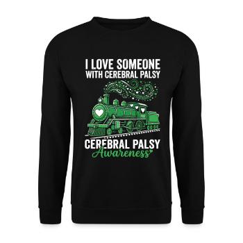 Love Cerebral Palsy Train Awareness - Unisex Sweatshirt - black - Front - Alina (178cm) & Michal (187cm)