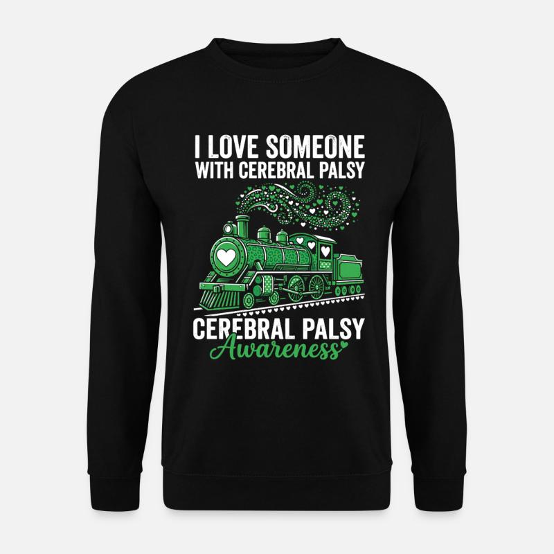 Love Cerebral Palsy Train Awareness - Unisex Pullover - Schwarz