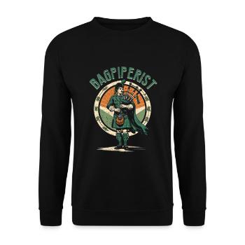 Bagpipes Bagpiper Bagpiper - Unisex Sweatshirt - black - Front - Alina (178cm) & Michal (187cm)
