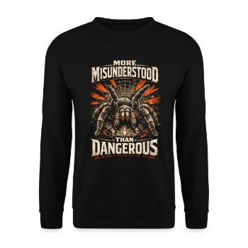 Tarantula More Misunderstood - Unisex Sweatshirt - black - Front - Alina (178cm) & Michal (187cm)