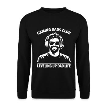 Jeu vidéo Chemise de papa qui fait monter de niveau la vie de papa - Sweat-shirt Unisexe - noir - Devant - Alina (178cm) & Michal (187cm)