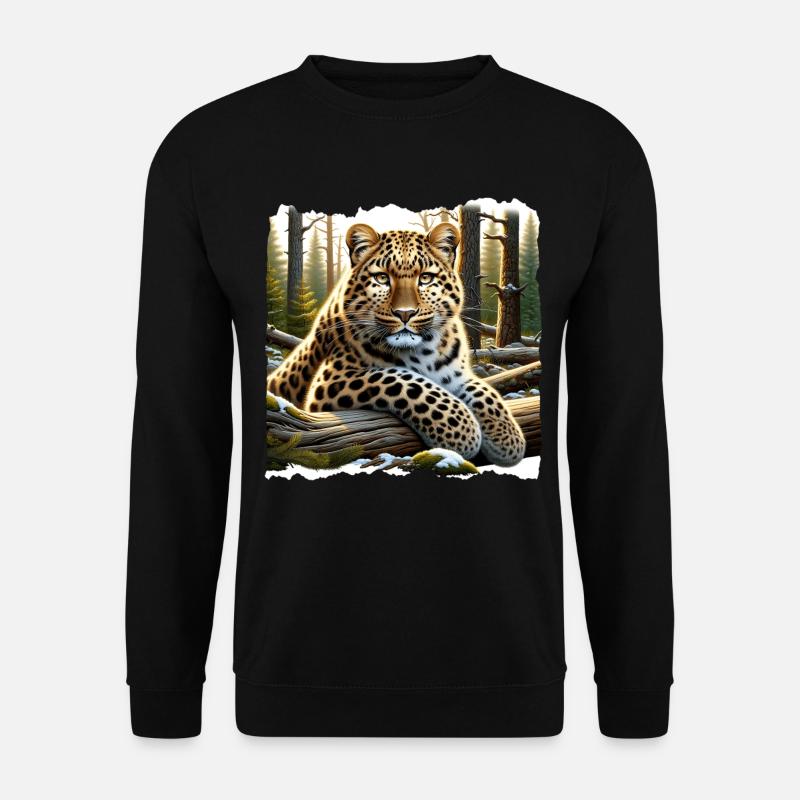 Léopard de l’Amour - Sweat-shirt Unisexe - noir