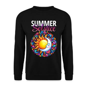 Litha Pagan: Sommersonnenwende, Mittsommer, Mittsommer, Mittsommer. - Unisex Pullover - Schwarz - Vorne - Alina (178cm) & Michal (187cm)