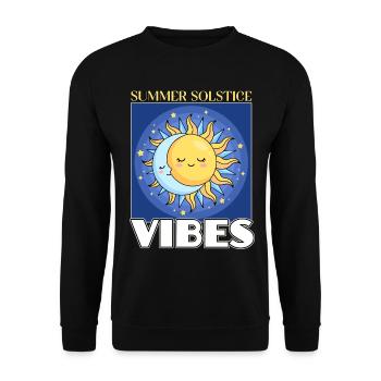 Litha Pagan: Sommersonnenwende, Mittsommer, Mittsommer, Mittsommer. - Unisex Pullover - Schwarz - Vorne - Alina (178cm) & Michal (187cm)