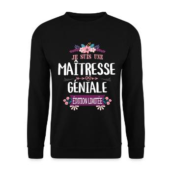 Maîtresse Géniale Édition Limitée - Sweat-shirt Unisexe - noir - Devant - Alina (178cm) & Michal (187cm)