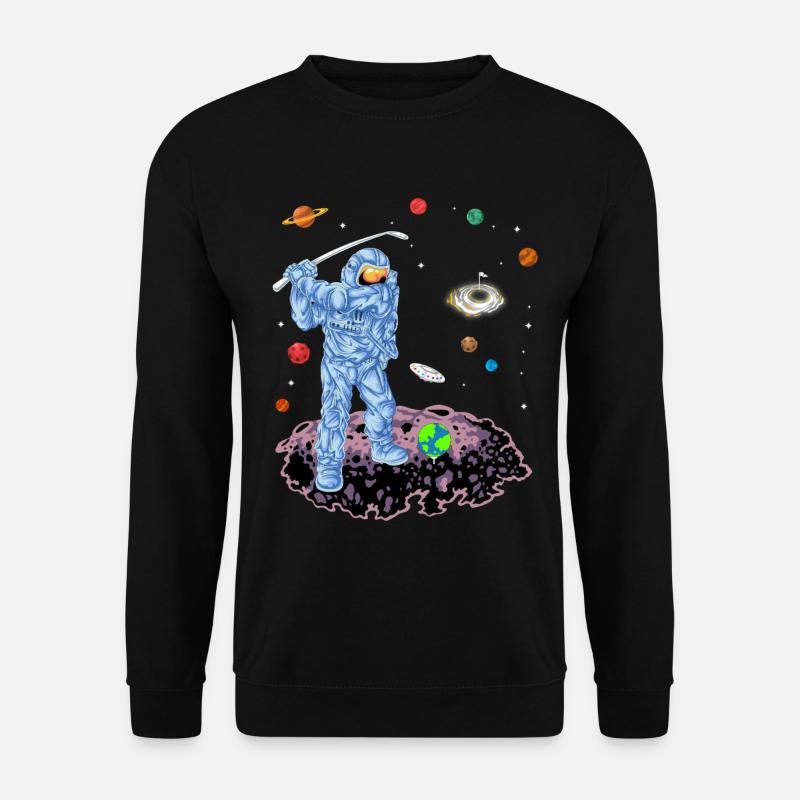 Chemise de golf spatial Astronaute - Sweat-shirt Unisexe - noir