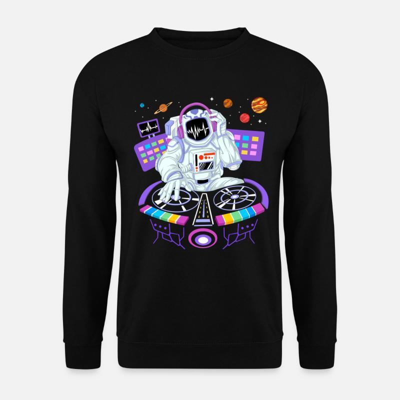 Astronauten-DJ-Shirt - Unisex Pullover - Schwarz