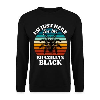 Drôles de proverbes de la Tarentule Noire - Sweat-shirt Unisexe - noir - Devant - Alina (178cm) & Michal (187cm)