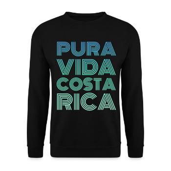 Pura Vida Costa Rica - Unisex Pullover - Schwarz - Vorne - Alina (178cm) & Michal (187cm)