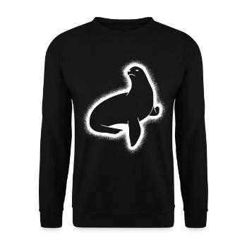Seal Seal Boys Children Men Seals - Unisex Sweatshirt - black - Front - Alina (178cm) & Michal (187cm)