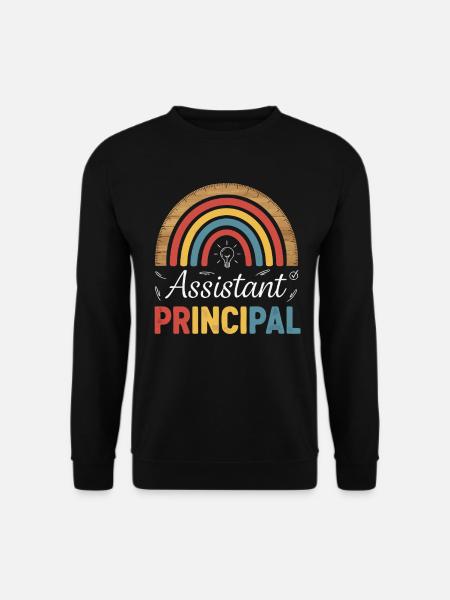 Assistant Principal Rainbow Retro - Unisex Sweatshirt - black