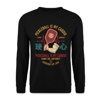 Pickleball Is My Cardio Funny Player Love - Unisex Sweatshirt - black - Front - Alina (178cm) & Michal (187cm)