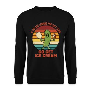 Pickleball Funny Player Love Pickle Ball Cream - Unisex Sweatshirt - black - Front - Alina (178cm) & Michal (187cm)