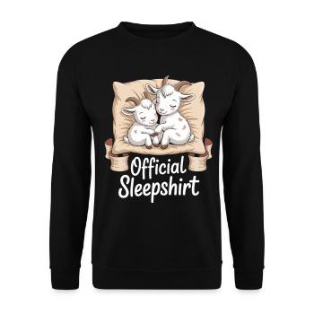 Chemises de nuit Chemise de nuit officielles des chèvres - Sweat-shirt Unisexe - noir - Devant - Alina (178cm) & Michal (187cm)