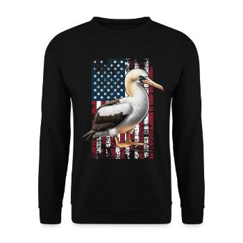 Nazca Booby US Nazca boobies - Unisex Sweatshirt - black - Front - Alina (178cm) & Michal (187cm)