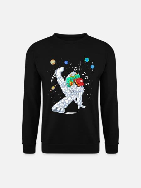 Astronaut Rapper Dance Shirt - Unisex Sweatshirt - black